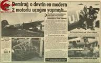 Nuri Demirağın fabrikasında yapılan ilk Türk uçağı İstanbuldan Ankaraya uçtu.